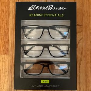 Eddie Bauer 3 Pack Reading Essentials Reading Glasses +1.50